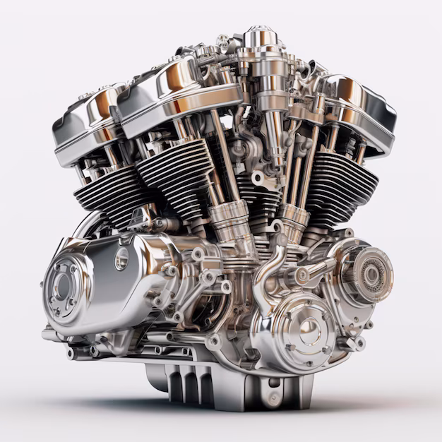 close-up-motorcycle-engine-with-white-background